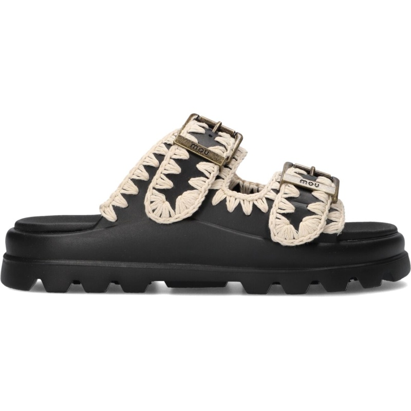 Mou Slippers
Dames Eva One-piece Slide Two-buckles