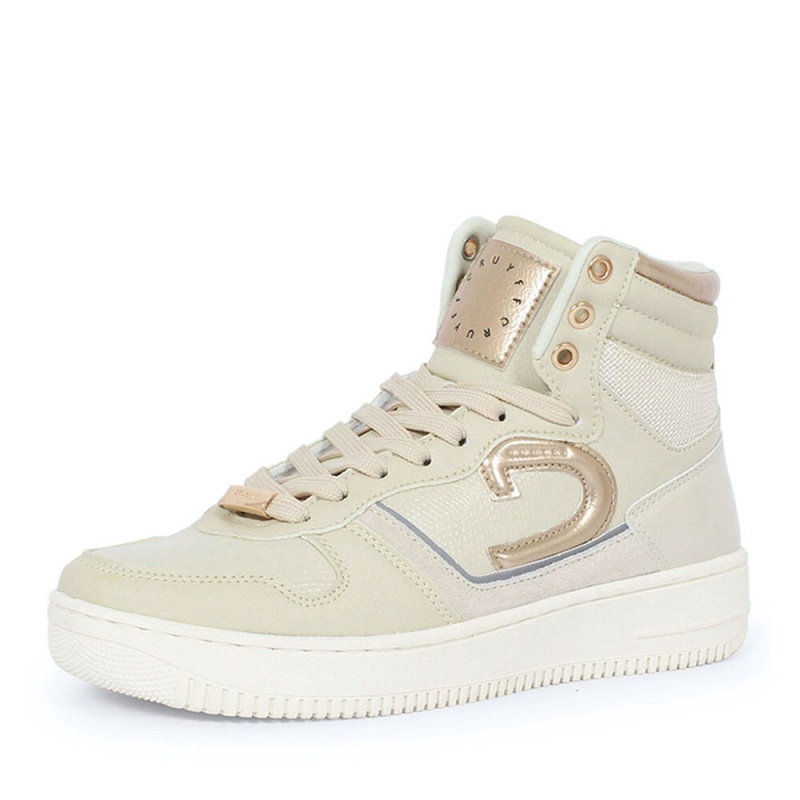 Cruyff Campo High Lux Dames Sneakers Beige