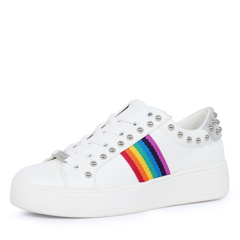 Steve Madden Belle rainbow sneaker wit