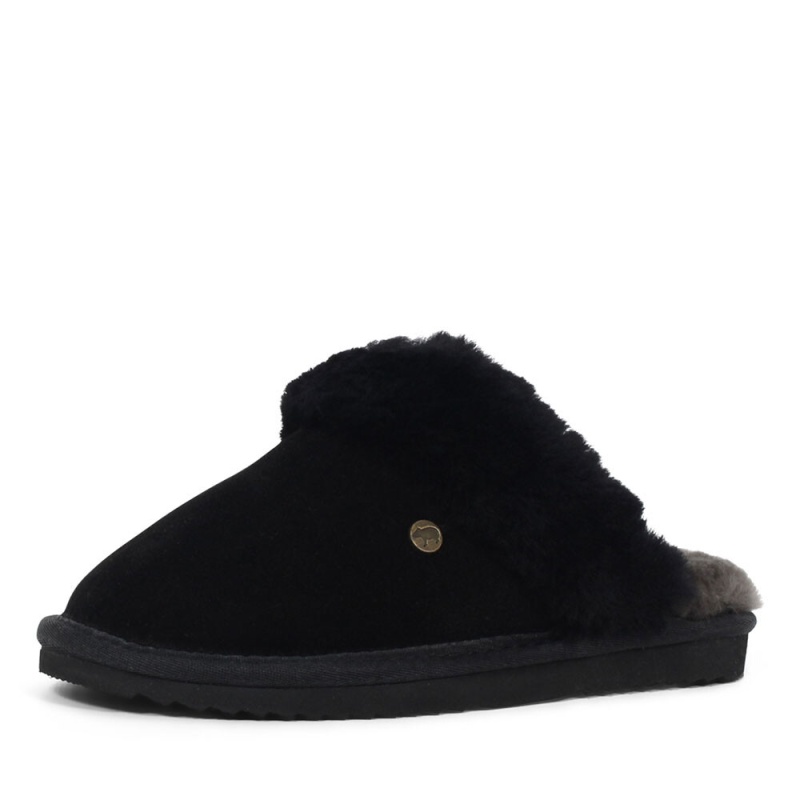 Warmbat Flurry pantoffels kids zwart