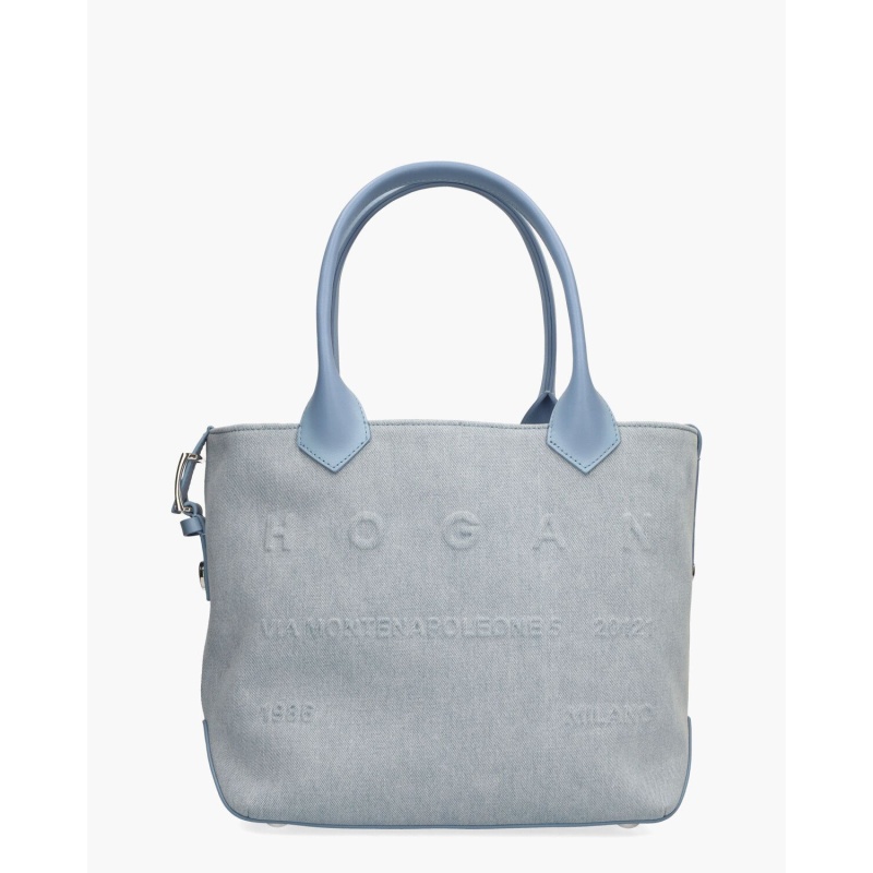Hogan Script Shopping  Medium Jeansblauw