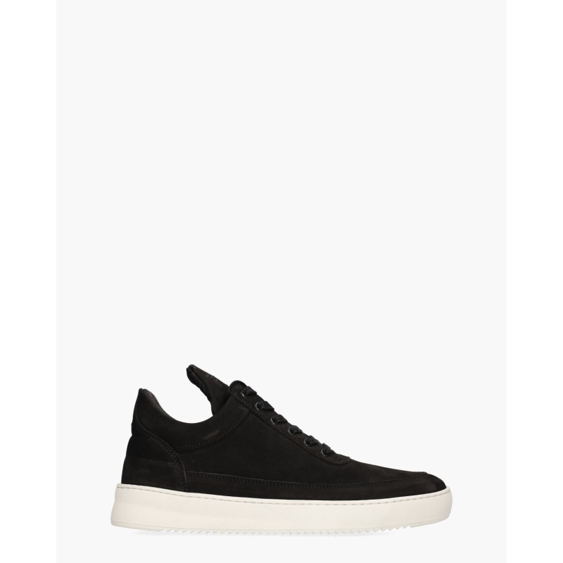 Filling Pieces Low Top Nubuck Zwart