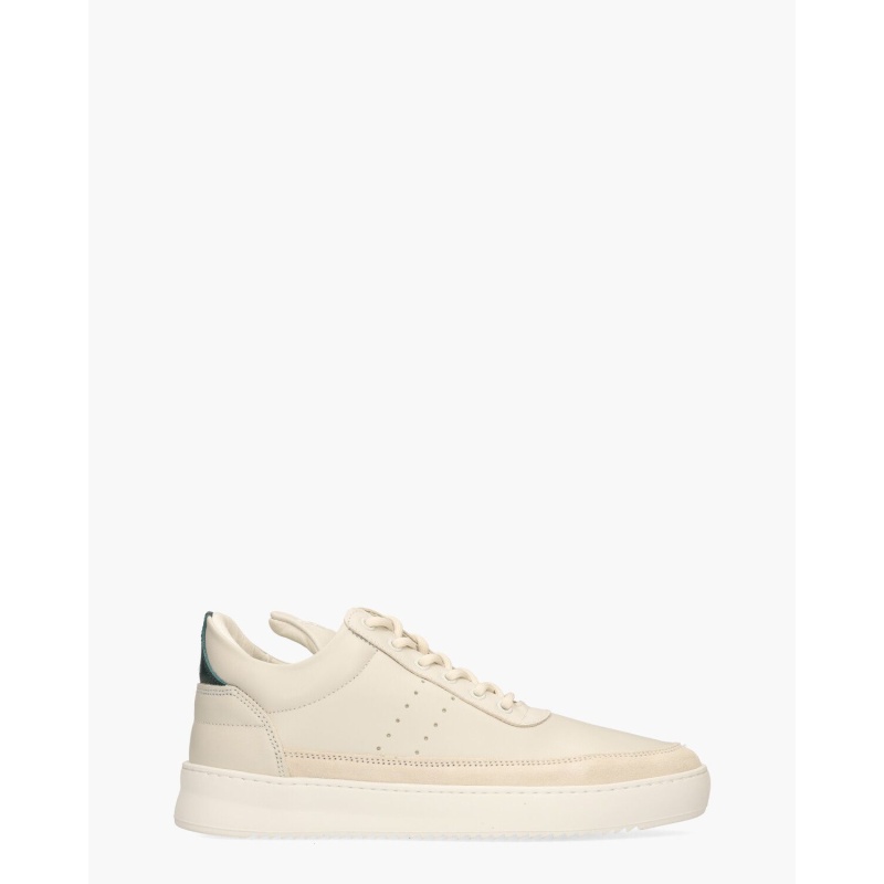 Filling Pieces Low Top Bianco Off-White/Donkergroen