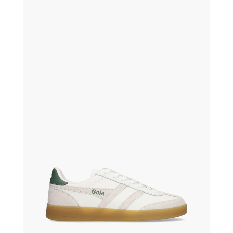 Gola Viper Leather Wit/Donkergroen