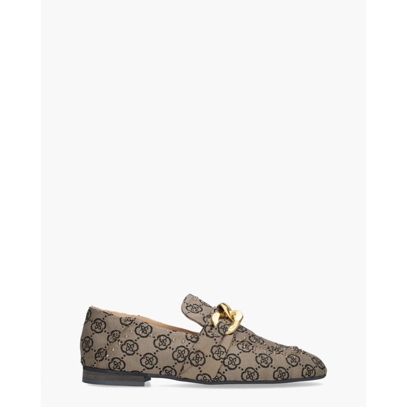 Babouche Wianna Bruin/Zwart