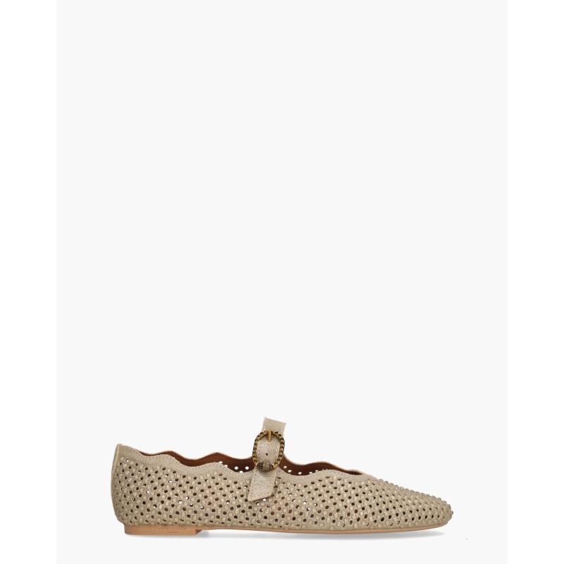 Kurt Geiger Wavy Mayfair Ballet Flat Goud