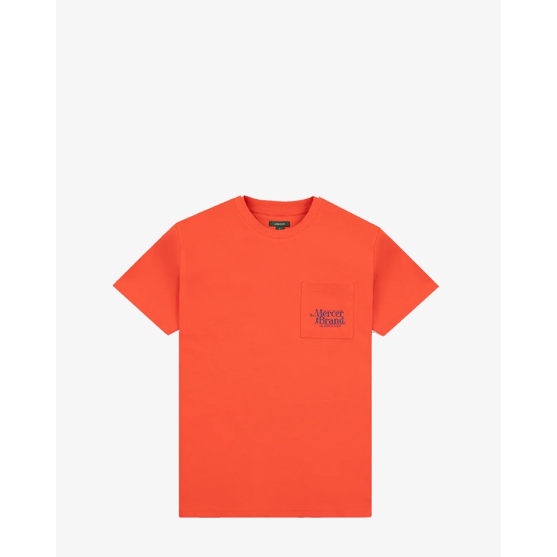 Mercer Amsterdam The Mercer Brand Logo Tee Rood T-Shirt