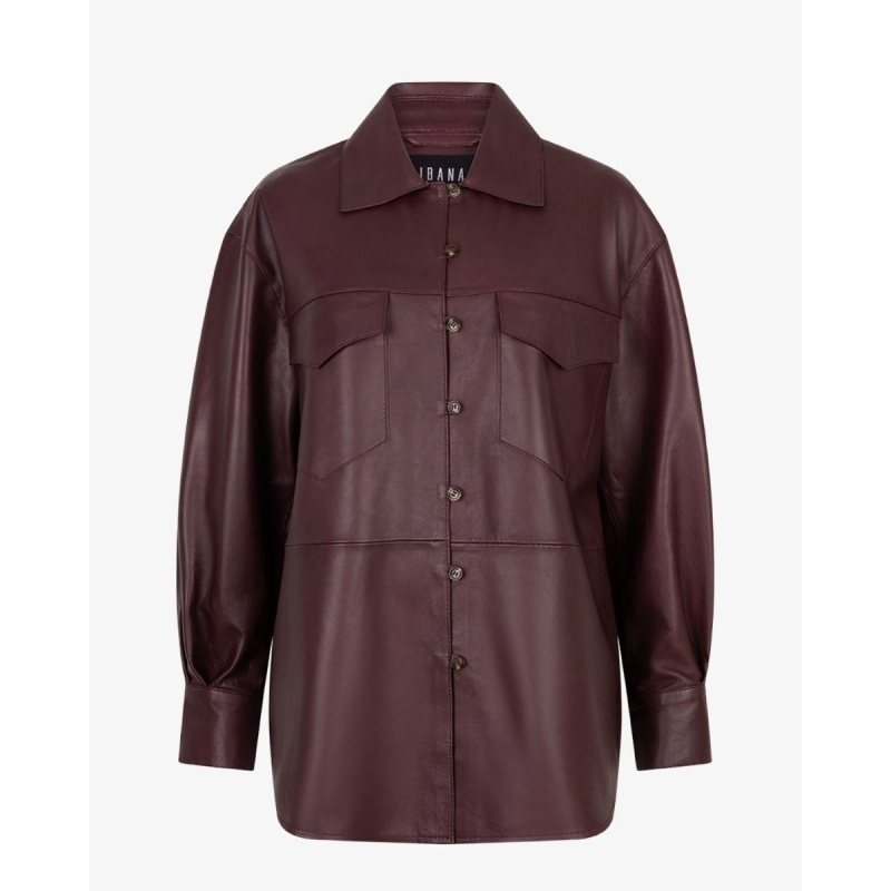 Ibana Bodi Bordeauxrood blouse