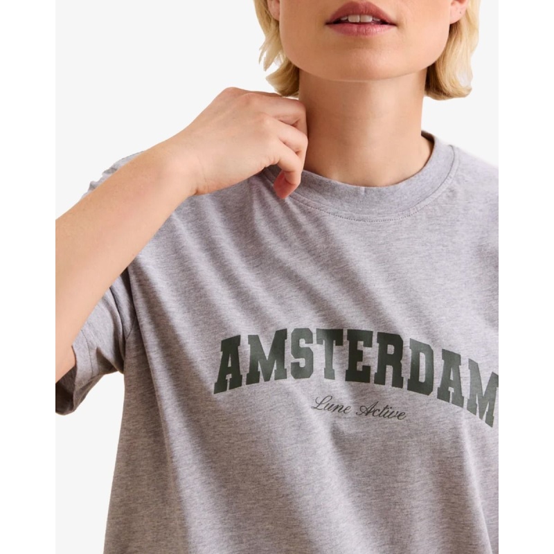 Lune Demi Amsterdam Tee Grijs  T-Shirt