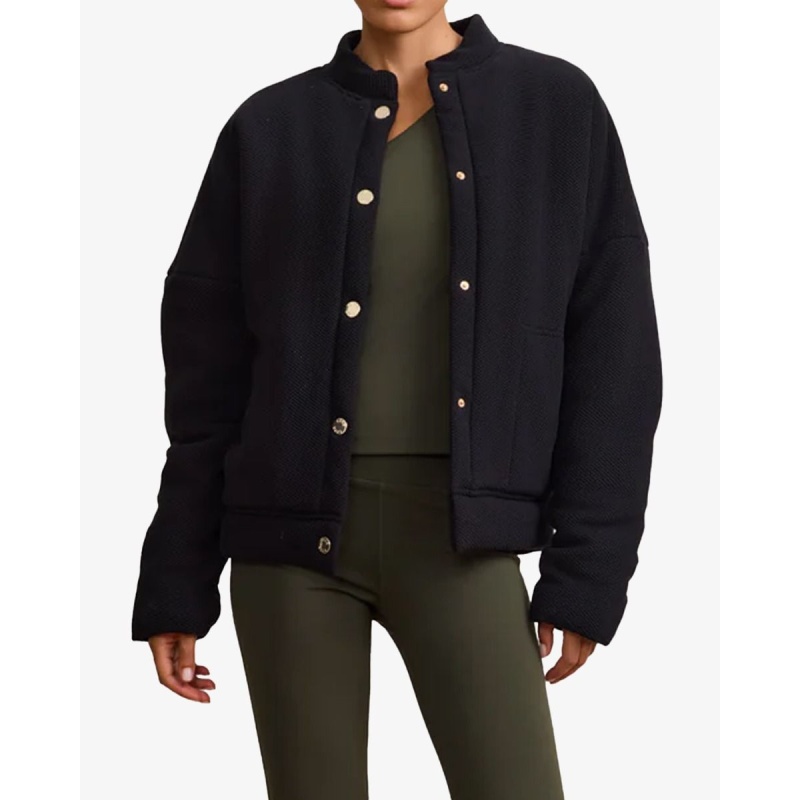 Lune Moon Classic Oversized Padded Bomber Zwart jack