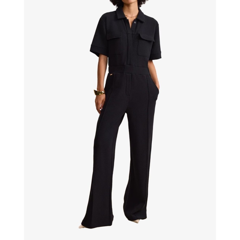 Lune Moon Classic Cargo Overall Zwart  Jumpsuit