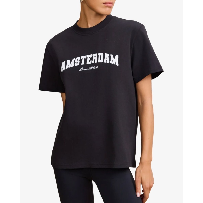 Lune Demi Amsterdam Tee Zwart  T-Shirt