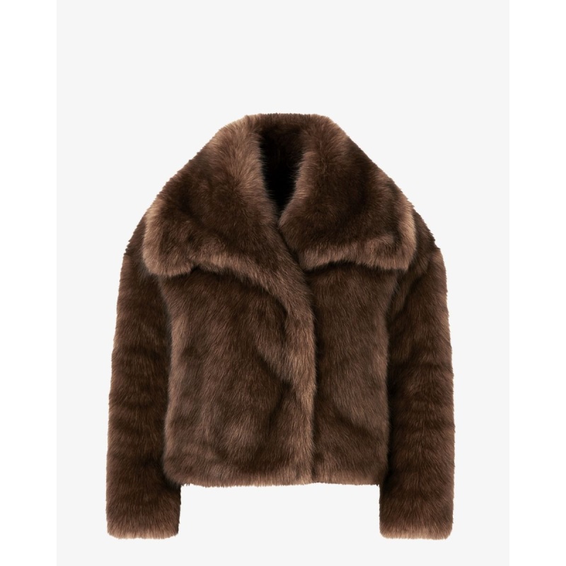 Pinned By K Fuzzy Coat Donkerbruin jack