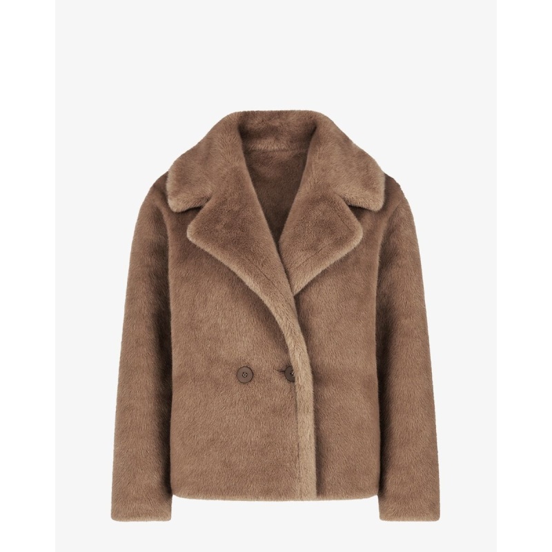 Pinned By K Fluffy Coat Lichtbruin jack
