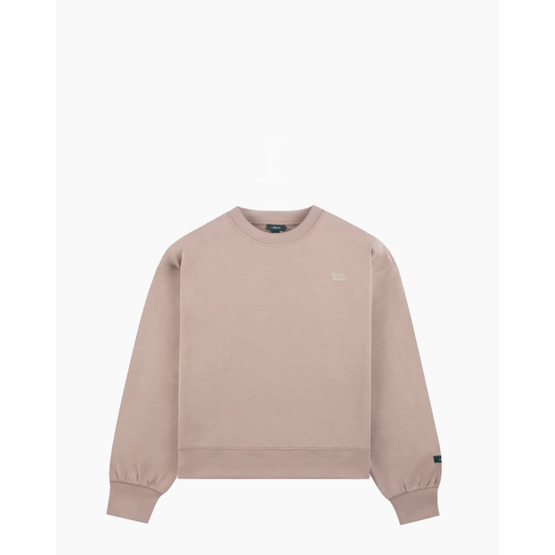 Mercer The Mercer Scuba Crewneck Beige Sweater