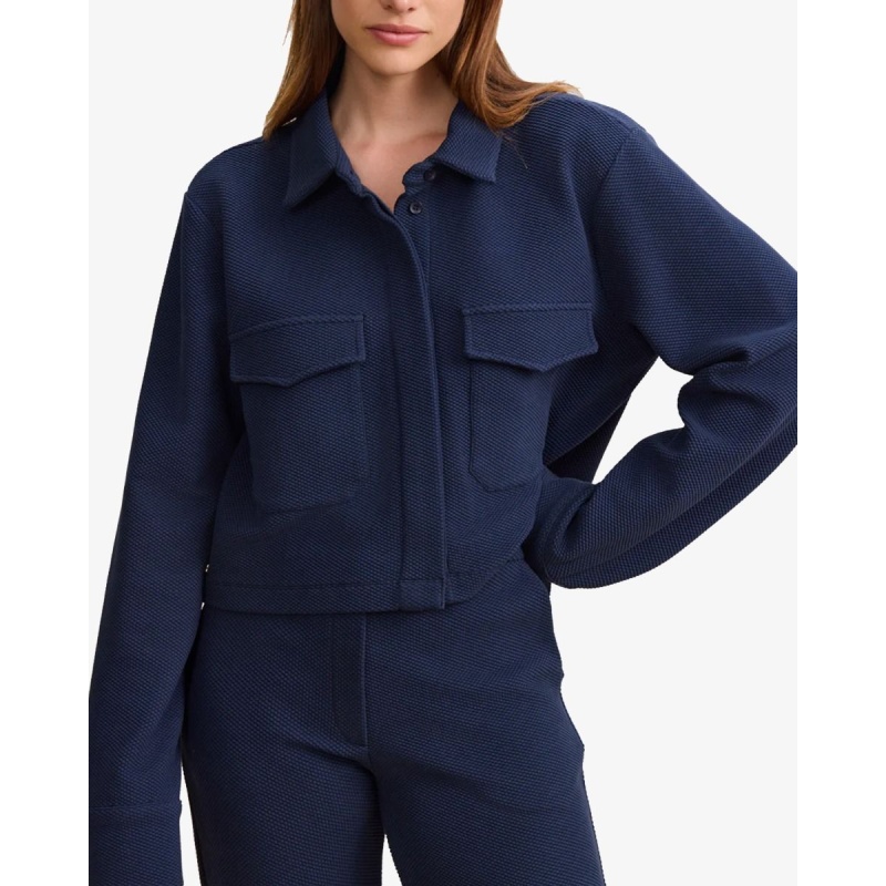 Lune Moon Classic Short Blouse Donkerblauw blouse