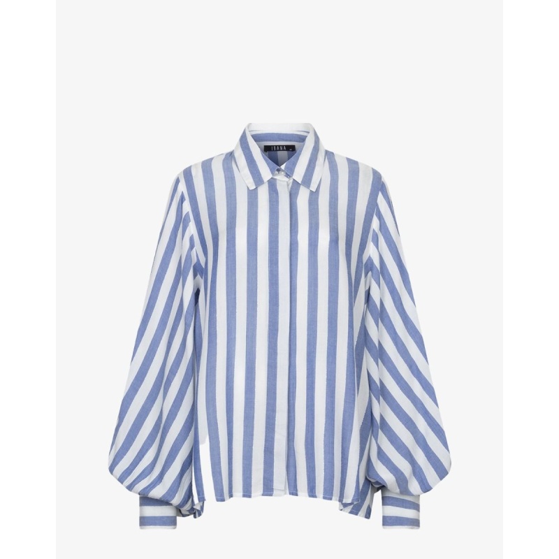 Ibana Thalita Blauw/Wit blouse