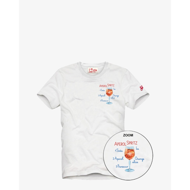 Saint Barth Aperol Spritz Wit  T-Shirt