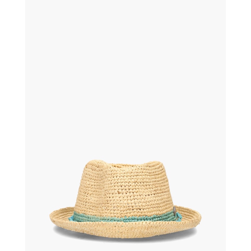 House Of Ord Roxy Beige/Turquoise Hoed