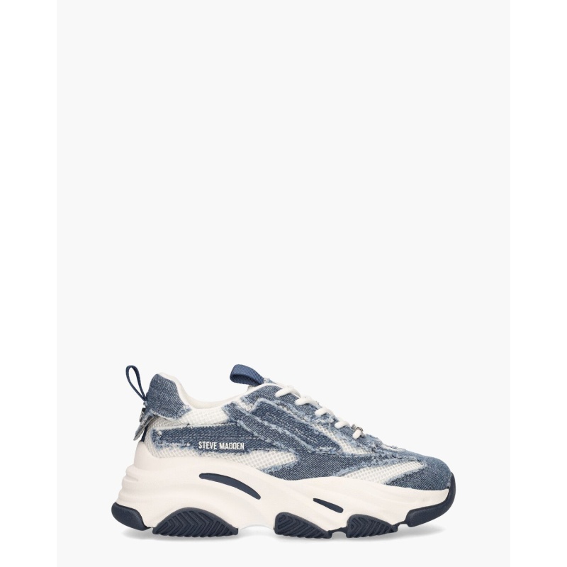 Steve Madden Possession-E Jeansblauw/Wit
