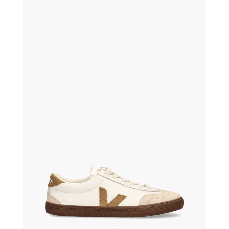 Veja Volley Leather Wit/Bruin