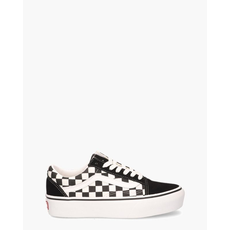 Vans Checkerboard Old Skool Platform Zwart/Wit