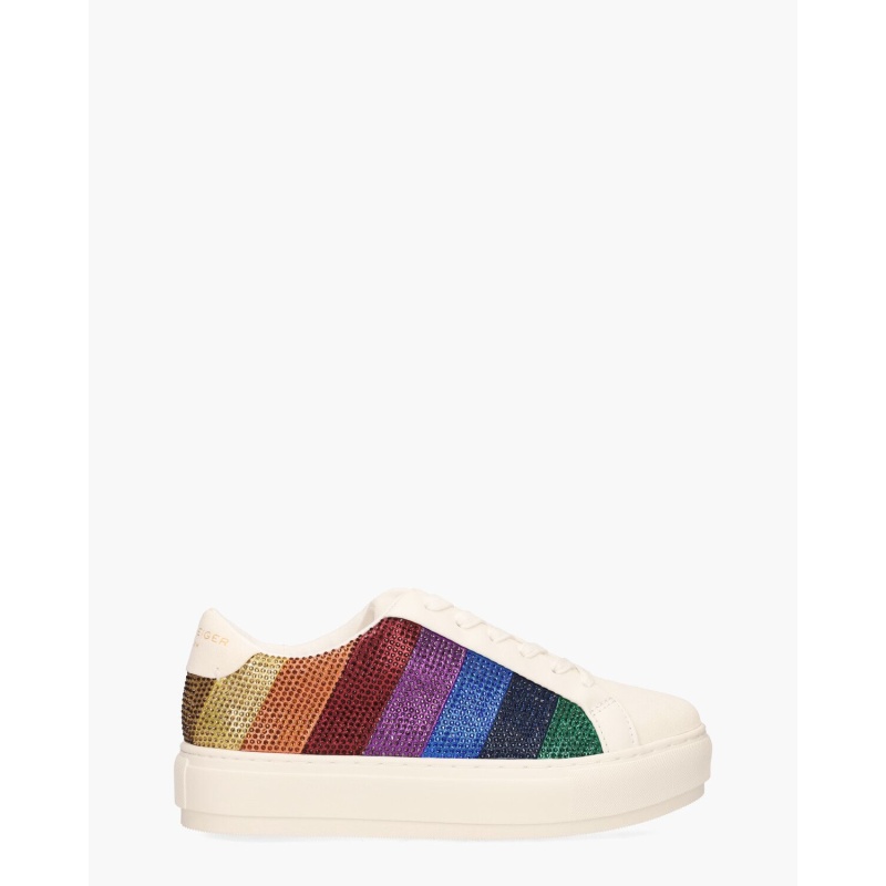 Kurt Geiger Laney Stripe Crystal  Wit/Multicolor