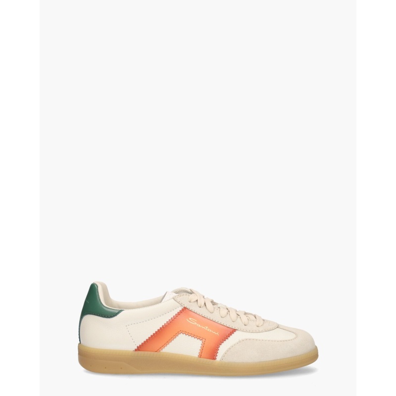 Santoni 21965 Off-White/Multicolor