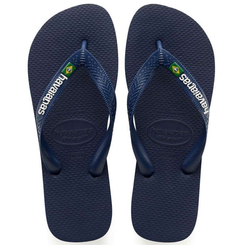Havaianas Brasil logo navy blue donkerblauw