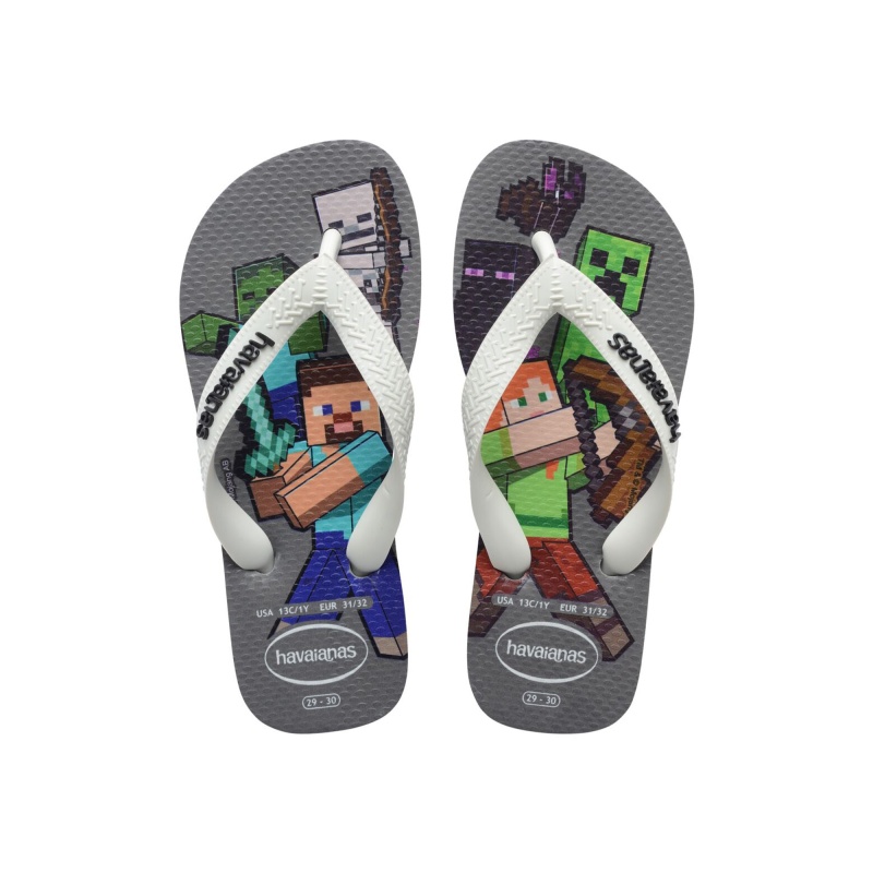 Havaianas Kids Minecraft steel grey white Multi grijs