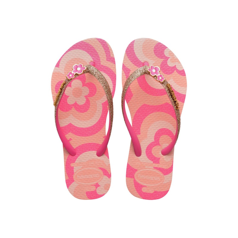 Havaianas Kids Slim Glitter II blossom pink Roze