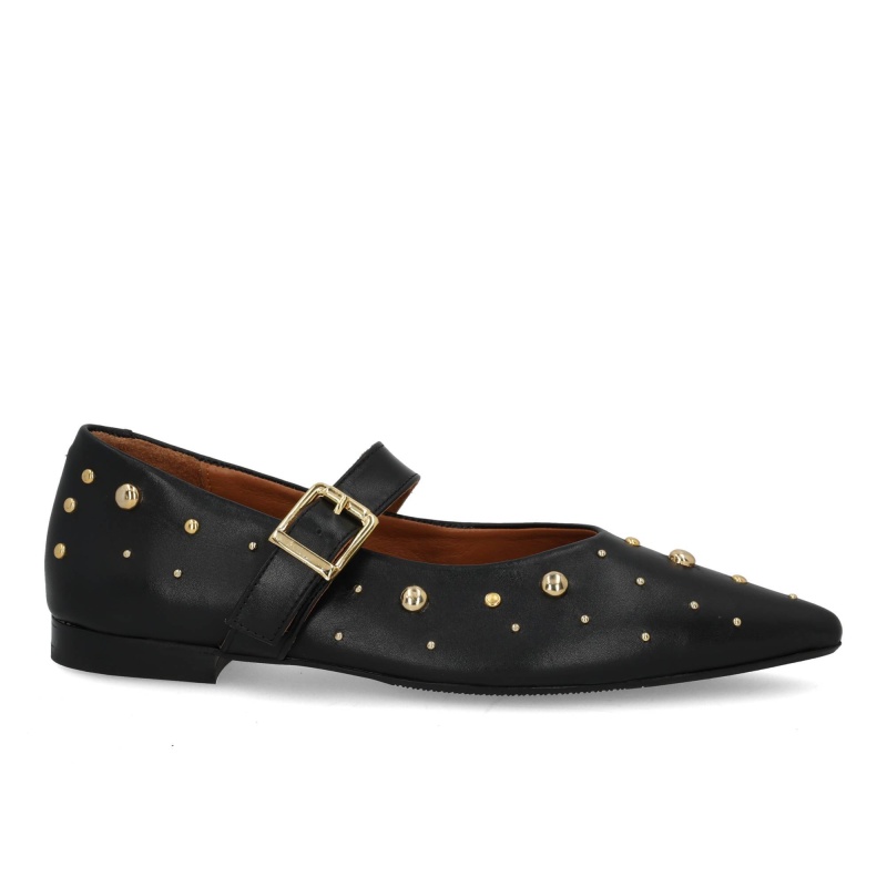 Babouche G-Celina-1 black Zwart