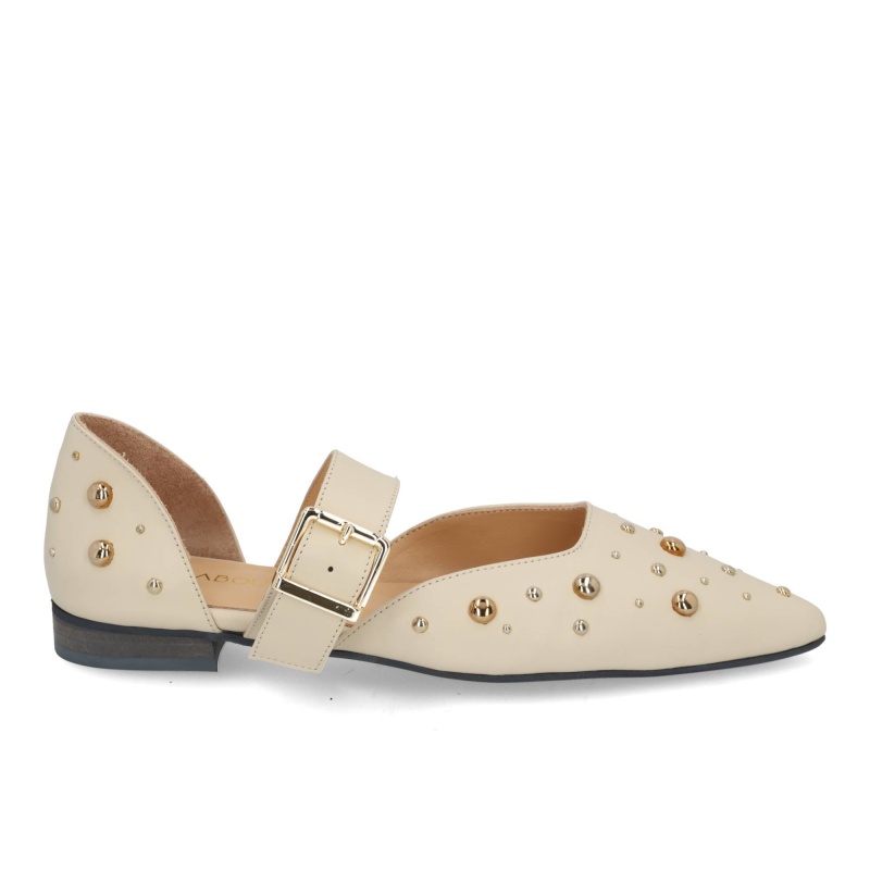 Babouche G-Ally-1 off white Wit