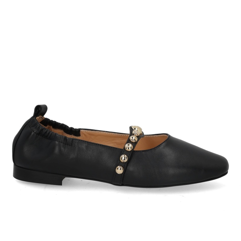 Babouche G-Dori-1 black Zwart