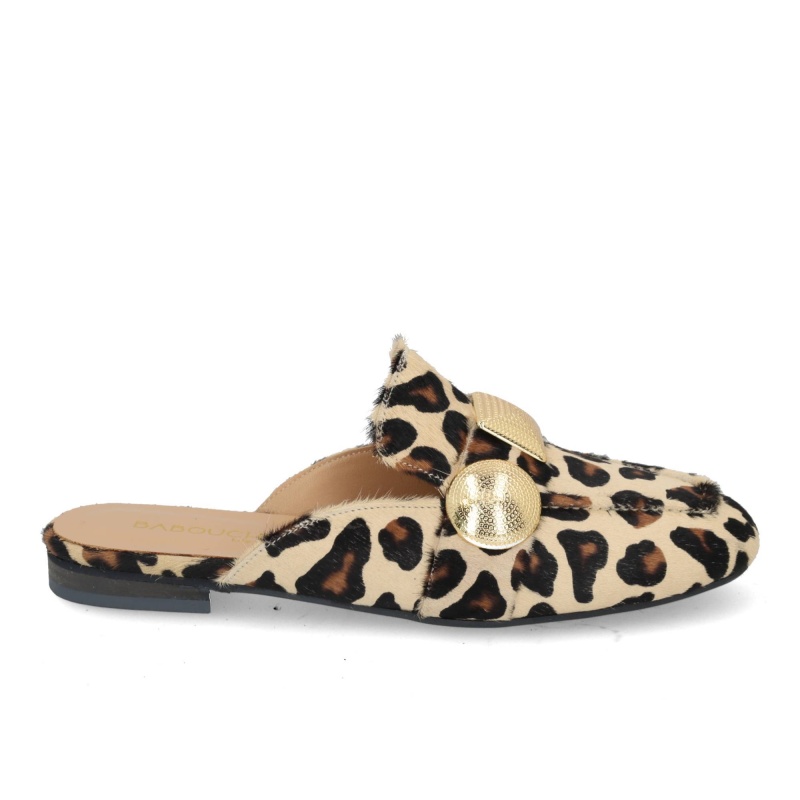 Babouche G-Lara-8 leopardo multi bruin