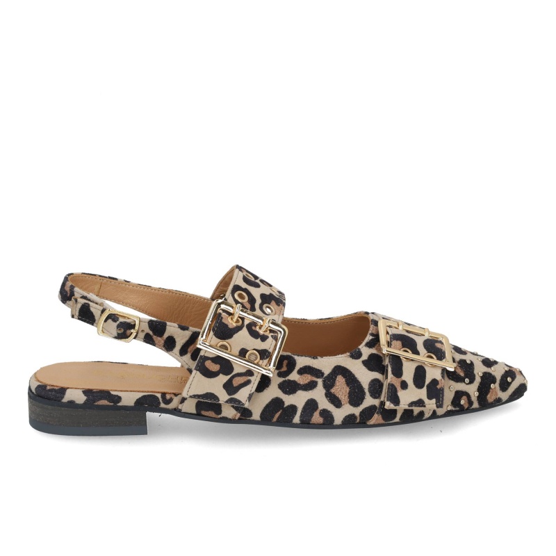 Babouche G-Soya-2 leopardo multi bruin