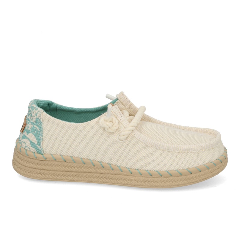Hey Dude Wendy Espadrille Hibiscus egret Beige