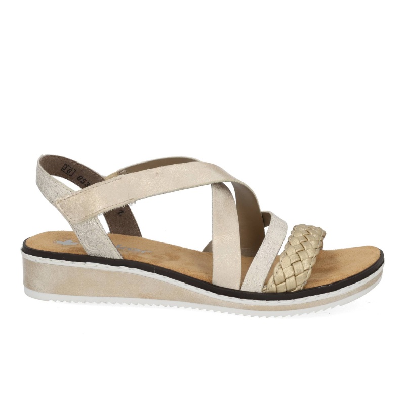 Rieker V3663 90 hellgold beig Beige