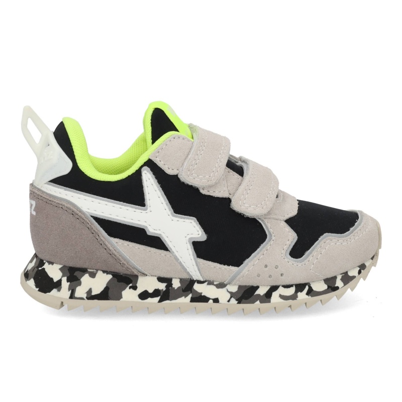 W6YZ Jet white black multi zwart