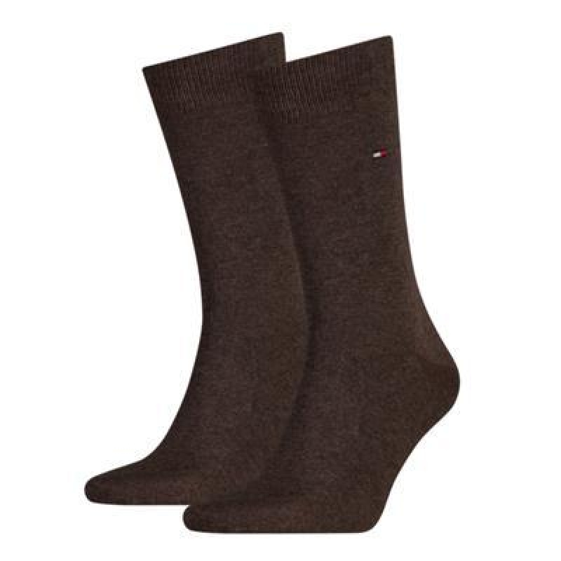 Tommy Hilfiger Sock classic 2 pack 778 oak Bruin