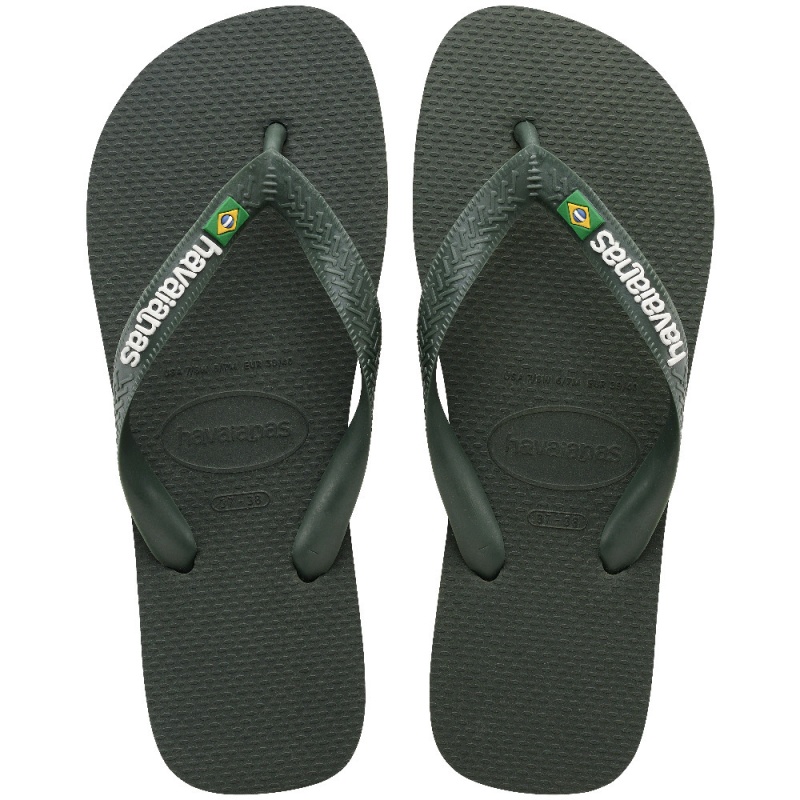 Havaianas Brasil logo green olive Groen